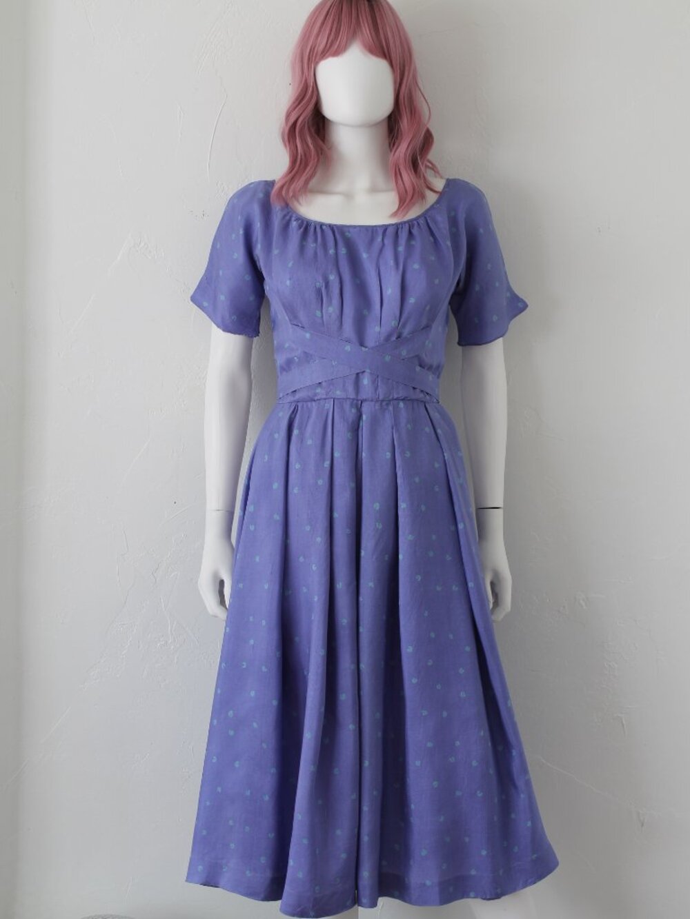 Vintage 1950s/60s Periwinkle Blue Tea Dress